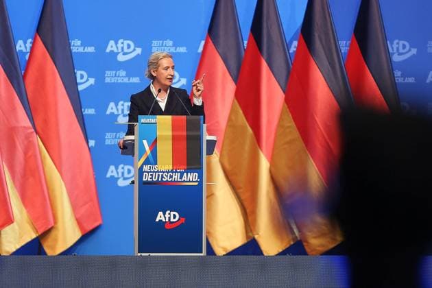 Erfurt, Thüringen, Deutschland, 04.07.2026: Messe: AfD-Bundesparteitag: Alice Weidel *** Erfurt, Thuringia, Germany, July 4, 2026, AfD National Party Convention, Alice Weidel Copyright: xdtsxNachrichtenagenturx dts_126321