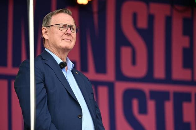 Erfurter AfD Parteitag 2026 ** NUR FÜR REDAKTIONELLE ZWECKE ** EDITORIAL USE ONLY **<p>Erfurt AfD Parteitag 04.07.2026 - Mehrere tausend Teilnehmer bei der DGB Demonstration auf dem Parkplatz der Erfurter Messe nahe des Tagungsort des AfD Parteitags mit Redebeiträgen auf der Bühne des DGB. im Bild: Bodo Ramelox Katrin Göring-Eckardt und Carsten Schneider und Innenminister Georg Maier auf der DGB Kundgebung Messeparkplatz< p> Marco Schmidt Thüringen Germany Erfurt Copyright: MarcoxSchmidt *** 2026 AfD Party Convention in Erfurt ** FOR EDITORIAL PURPOSES ONLY ** EDITORIAL USE ONLY ** p Erfurt AfD Party Convention July 4, 2026 Several thousand participants at the DGB demonstration in the Erfurt Trade Fair parking lot near the venue of the Copyright: MarcoxSchmidt doc86kig9ooy8hpzyguoep ,EDITORIAL USE ONLY