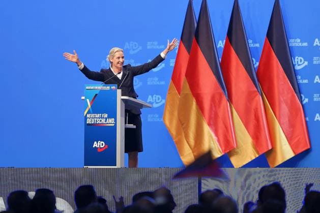 Erfurt, Thüringen, Deutschland, 04.07.2026: Messe: AfD-Bundesparteitag: Alice Weidel *** Erfurt, Thuringia, Germany, July 4, 2026, AfD National Party Convention, Alice Weidel Copyright: xdtsxNachrichtenagenturx dts_126324