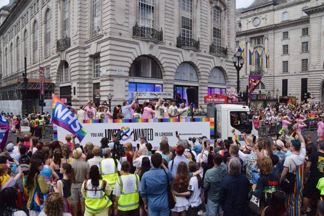 July 4, 2026, London, England, United Kingdom: A Mayor Of London truck passes through Piccadilly Circus during the Pride In London parade. London United Kingdom  - ZUMAv130 20260704_zip_v130_011 Copyright: xVukxValcicx