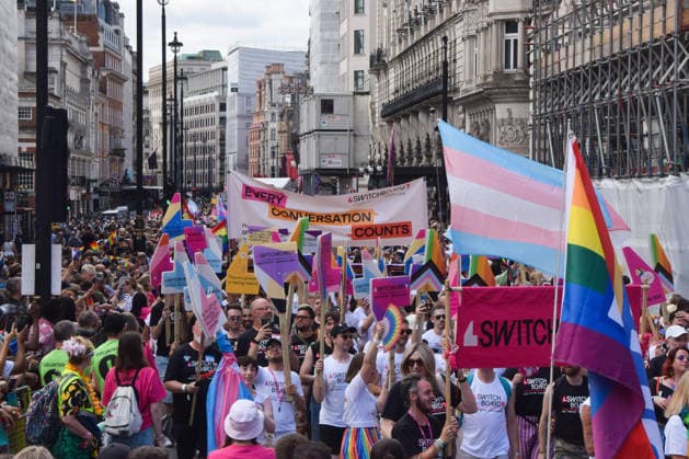 July 4, 2026, London, England, United Kingdom: Thousands of participants pass through Piccadilly during the Pride In London parade. London United Kingdom  - ZUMAv130 20260704_zip_v130_020 Copyright: xVukxValcicx
