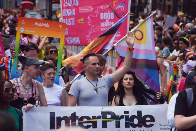 July 4, 2026, London, England, United Kingdom: Participants from InterPride pass through Piccadilly during the Pride In London parade. London United Kingdom - ZUMAv130 20260704_zip_v130_027 Copyright: xVukxValcicx