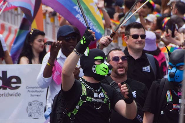 July 4, 2026, London, England, United Kingdom: A participant wearing a dog mask passes through Piccadilly during the Pride In London parade. London United Kingdom  - ZUMAv130 20260704_zip_v130_025 Copyright: xVukxValcicx