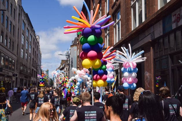 July 4, 2026, London, England, United Kingdom: Revellers pack the streets in Soho during the Pride In London parade. London United Kingdom - ZUMAv130 20260704_zip_v130_030 Copyright: xVukxValcicx