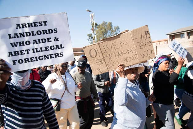 July 4, 2026, Pretoria, Gauteng, South Africa: PRETORIA, SOUTH AFRICA JULY 04: March and March protest during a march against illegal immigrants in Olievenhoutbosch on July 04, 2026 in Pretoria, South Africa. It is reported that the group is calling on the police to intervene on high crimes allegedly caused by illegal immigrants. Pretoria South Africa - ZUMAd214 20260704_znp_d214_008 Copyright: xManashxDasx