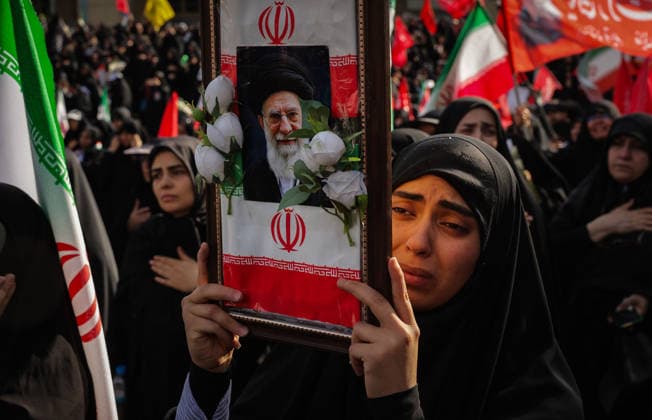 Farewell ceremony for Iran s former leader Khamenei in Tehran TEHRAN, IRAN - JULY 4: ( RESTRICTIONS: NO Access Israel Media Persian Language TV Stations Outside Iran Strictly No Access BBC Persian VOA Persian Manoto TV Iran International TV ) (----EDITORIAL USE ONLY - MANDATORY CREDIT - IRANIAN LEADER PRESS OFFICE HANDOUT - NO MARKETING NO ADVERTISING CAMPAIGNS - DISTRIBUTED AS A SERVICE TO CLIENTS----)Mourners attend a farewell ceremony for former Iranian leader Ali Khamenei, who was killed in the US-Israeli attacks, at Imam Khomeini Musalla Mosque in Tehran, Iran, on July 4, 2026. Iranian Leader Press Office Handout Anadolu Tehran Iran. Editorial use only. Please get in touch for any other usage.  Copyright: x2026xAnadoluxIranianxLeaderxPressxOffice Handoutx