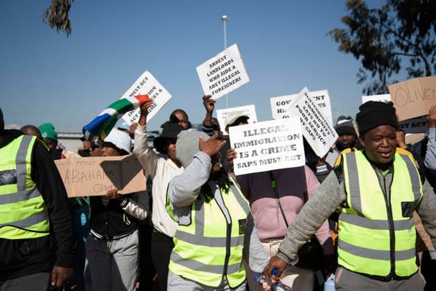 July 4, 2026, Pretoria, Gauteng, South Africa: PRETORIA, SOUTH AFRICA JULY 04: March and March protest during a march against illegal immigrants in Olievenhoutbosch on July 04, 2026 in Pretoria, South Africa. It is reported that the group is calling on the police to intervene on high crimes allegedly caused by illegal immigrants. Pretoria South Africa  - ZUMAd214 20260704_znp_d214_044 Copyright: xManashxDasx