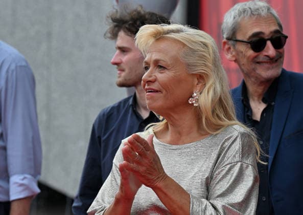 The 60th Karlovy Vary International Film Festival continued on its second day, in Karlovy Vary, Czech Republic, on July 4, 2026. A delegation of filmmakers presented the co-production film Chica Checa (Czech Republic, France, Slovakia) in the Grand Hall of the Thermal Hotel. On the photo is seen actress Pavla Tomicova. (CTKxPhoto SlavomirxKubes) CTKPhotoP2026070405620  CTKPhotoP2026070405620