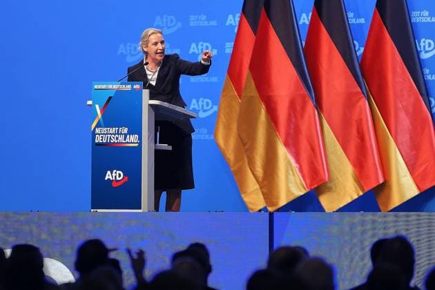 Erfurt, Thüringen, Deutschland, 04.07.2026: Messe: AfD-Bundesparteitag: Alice Weidel *** Erfurt, Thuringia, Germany, July 4, 2026, AfD National Party Convention, Alice Weidel Copyright: xdtsxNachrichtenagenturx dts_126371