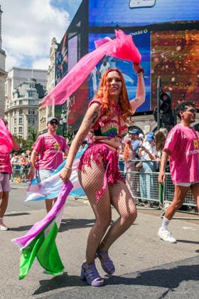. 04 07 2026. London, United Kingdom. Pride in London Parade 2026. Pride in London 2026 a celebration of LGBTQ+ pride, with a parade through Piccadilly to performances on stage at Trafalgar Square.  xMartynxWheatleyx xi-Imagesx IIM-26883-0005