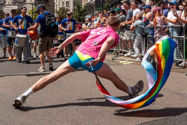 . 04 07 2026. London, United Kingdom. Pride in London Parade 2026. Pride in London 2026 a celebration of LGBTQ+ pride, with a parade through Piccadilly to performances on stage at Trafalgar Square.  xMartynxWheatleyx xi-Imagesx IIM-26883-0006