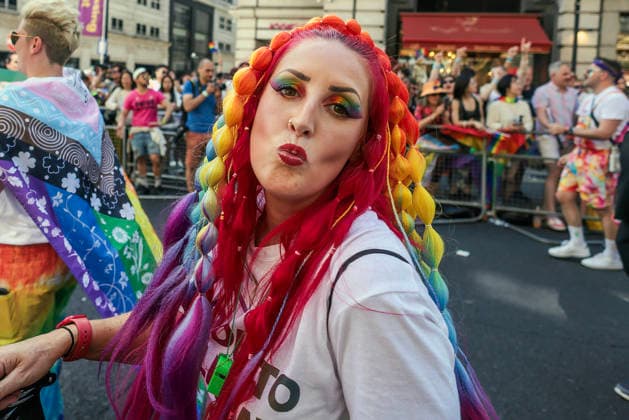 . 04 07 2026. London, United Kingdom. Pride in London Parade 2026. Pride in London 2026 a celebration of LGBTQ+ pride, with a parade through Piccadilly to performances on stage at Trafalgar Square.  xMartynxWheatleyx xi-Imagesx IIM-26883-0020
