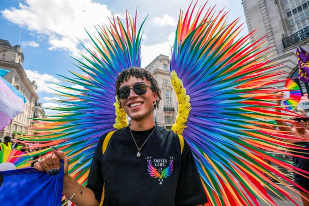 . 04 07 2026. London, United Kingdom. Pride in London Parade 2026. Pride in London 2026 a celebration of LGBTQ+ pride, with a parade through Piccadilly to performances on stage at Trafalgar Square.  xMartynxWheatleyx xi-Imagesx IIM-26883-0033