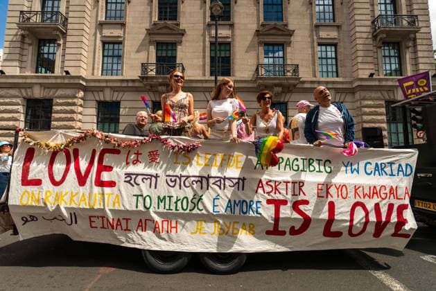 Pride in London, London, UK 4 July 2026 Participants take part in London Pride 2026 celebrations in central London on 4 July 2026. The annual event brought together members of the LGBTQ+ community, allies, and supporters to celebrate diversity, visibility, and equality., Credit:JAMES LEONARD COOK James Cook Avalon  Copyright: xJAMESxLEONARDxCOOKx xJamesxCookx xAvalonx 1114433226