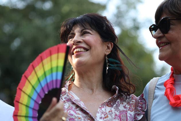 2026 National LGBTI Pride Parade in Madrid: Minister of Equality Ana Redondo during the 2026 National LGBTI Pride Parade on July 4, 2026, in Madrid, Spain. The 2026 National Pride Parade, under the slogan Take to the Streets with Pride: Dissent and Resistance, calls for a National Pact against hate speech, the effective implementation of LGBTQ+ and trans laws, the criminalization of conversion therapies with prison sentences, and the recognition of non-binary and intersex people. JULY 4, 2026 Alejandro Martínez Vé Madrid, Madrid, Spain  Copyright: xAlejandroxMartinezxVÃ lezx 7644074
