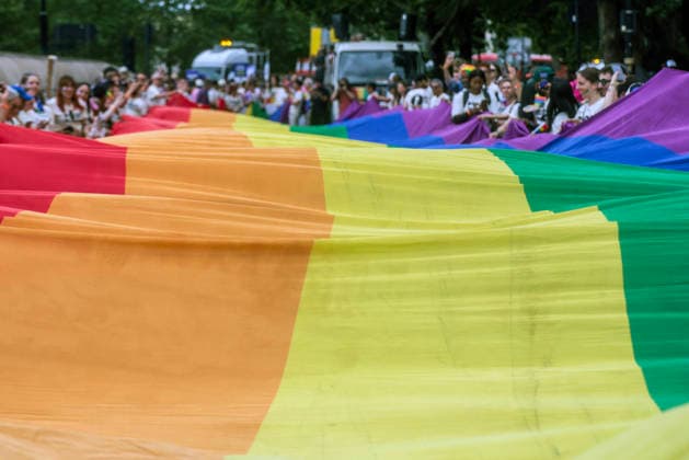. 04 07 2026. London, United Kingdom. Pride in London Parade 2026. Pride in London 2026 a celebration of LGBTQ+ pride, with a parade through Piccadilly to performances on stage at Trafalgar Square.  xMartynxWheatleyx xi-Imagesx IIM-26883-0079