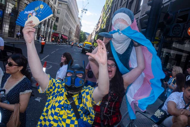 Annual Pride Parade in London, 4 July 2026 Tens of thousands gather to celebrate LGBTQIA+ identity during the annual pride parade from Park Lane to Westminster, London, on 4 July 2026. Parade-goers wore rainbow-coloured clothing to celebrate the protest event, which is held yearly in the capital., Credit:Seiya Tanase Avalon  Copyright: xSeiyaxTanasex xAvalonx 1114456617