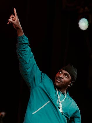 Clipse live at Roskilde Festival 2026 Roskilde, Denmark. 04th, July 2026. The American rap duo Clipse performs a live concert during the Danish music festival Roskilde Festival 2026 in Roskilde. Here the rapper Pusha T is seen live on stage. Denmark, Roskilde  Copyright: xGonzalesxPhoto MathiasxKristensenx