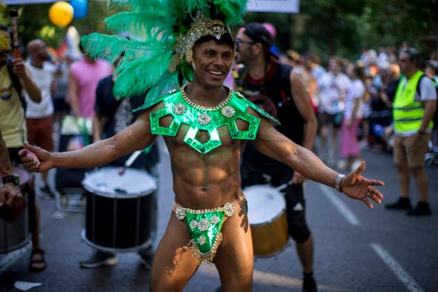 July 4, 2026, Madrid, Madrid, Spain: Hundreds of people participated in Madrid s 2026 LGBTI+ Pride March, under the slogan Take to the streets with pride! Dissent and resistance, along the Paseo del Prado in Madrid. Madrid Spain - ZUMAs296 20260704_znp_s296_010 Copyright: xLuisxSotox