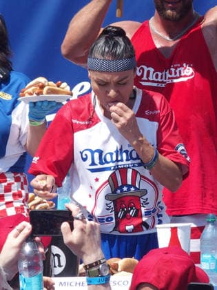 July 4, 2026, Brooklyn, New York, USA: Coney Island, New York July 4, 2026..Nathan s Hot Dog eating contest..The Nathan s Famous International Hot Dog Eating Contest is an annual American hot dog competitive eating competition held on July 4th... Miki Sudo ,& Joey Chestnut defended their tittles at the 2026 competition. Joey Chestnut ate 66 Hot Dogs and Miki Sudo ate 38.75 Hot Dogs. Brooklyn USA - ZUMAct2_ 20260704_faf_ct2_005 Copyright: xBrucexCotlerx