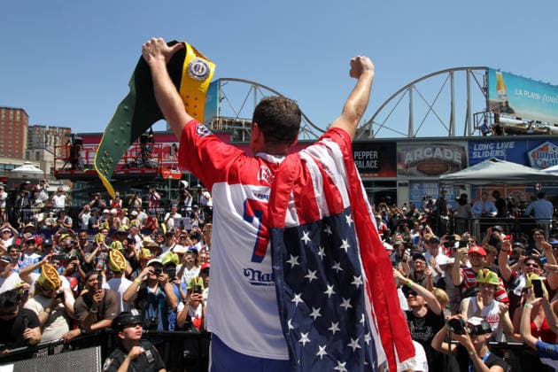July 4, 2026, Brooklyn, New York, USA: Coney Island, New York July 4, 2026..Nathan s Hot Dog eating contest..The Nathan s Famous International Hot Dog Eating Contest is an annual American hot dog competitive eating competition held on July 4th... Miki Sudo ,& Joey Chestnut defended their tittles at the 2026 competition. Joey Chestnut ate 66 Hot Dogs and Miki Sudo ate 38.75 Hot Dogs. Brooklyn USA  - ZUMAct2_ 20260704_faf_ct2_065 Copyright: xBrucexCotlerx