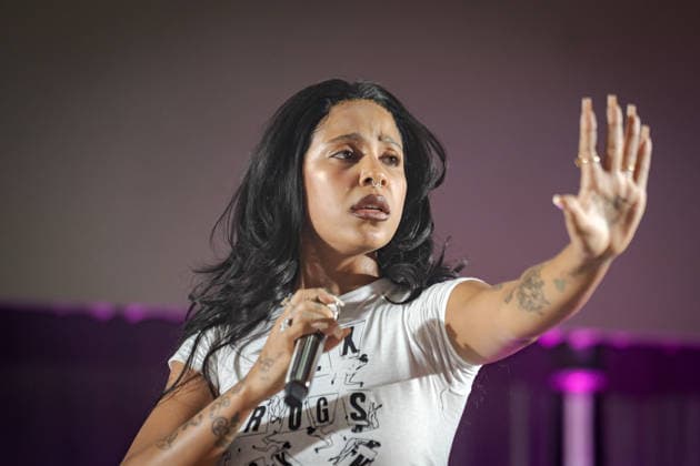 Tokischa Performs at MADO 2026 Singer Tokischa performs on the Puerta del Sol stage at MADO 2026 Madrid Pride on July 4, 2026, in Madrid, Spain. A leading Dominican artist in today’s urban music scene, Tokischa has developed a provocative, free, and unfiltered style. Her sound blends dembow, trap, reggaeton, and punk attitude, with an irreverent stage presence that defies norms and celebrates self-expression. Diego Radamé Madrid, Spain Madrid, Spain Spain  Copyright: xDiegoxRadamÃ sx 7645208