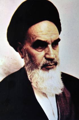 RECORD DATE NOT STATED Sayyid Ruhollah Khomeini (1900 ? 1989) Sayyid Ruhollah Khomeini (1900 ? 1989), known as Ayatollah Khomeini, an Iranian political and religious leader. He was the founder of the Islamic Republic of Iran and the leader of the 1979 Iranian Revolution, which saw the overthrow of the last Shah of Iran, Mohammad Reza Pahlavi, and the end of the Persian monarchy. Editorial use only. All other uses to be cleared with the copyright owner (World History Archive), in advance., WHA_179_0370.jpg, Sayyid Ruhollah Khomeini; Ayatollah Khomeini; Iranian political leader; Iranian religious leader; Islamic Republic of Iran; 1979 Iranian Revolution; overthrow of Shah of Iran; Mohammad Reza Pahlavi; Persian monarchy; Iranian history; Iran Copyright: xWorldxHistoryxArchivex