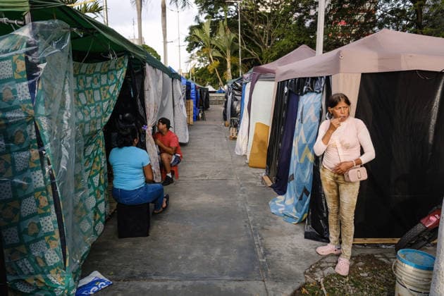 Evacuation of Venezuelan families continue after twin earthquakes CARACAS, VENEZUELA - JULY 4: Displaced Venezuelan families adjust to life inside temporary makeshift camps set up along the central Avenida Bolívar, near local museums, in Caracas, Venezuela, on July 4, 2026. Following the twin earthquakes, residents living in the state-subsidized Mision Vivienda housing complexes were urgently evacuated due to safety concerns. As emergency command continue processing requests for technical inspections, the displaced citizens await engineering assessments to determine whether their apartments are structurally sound for a safe return. Diko Betancourt Anadolu Caracas Venezuela. Editorial use only. Please get in touch for any other usage.  Copyright: x2026xAnadoluxDikoxBetancourtx