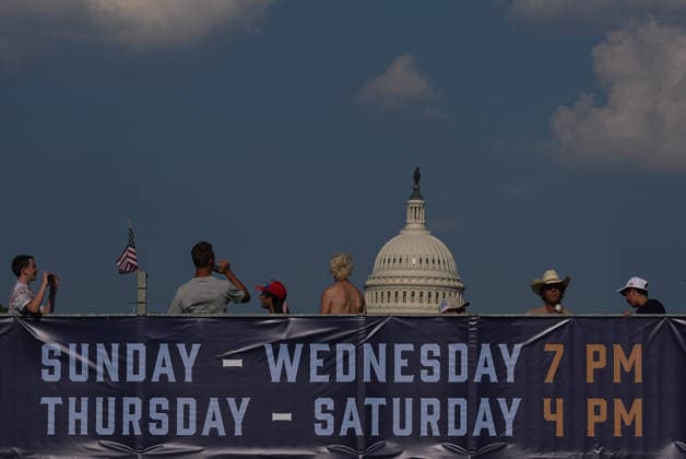 Thousands Gather on National Mall as US Marks 250th Anniversary with Fourth of July Celebrations WASHINGTON DC, UNITED STATES - JULY 4: Visitors attend the Great American State Fair during the Salute to America 250 Fourth of July celebrations on the National Mall in Washington, D.C., on July 4, 2026. The events mark the 250th anniversary of the United States and feature concerts, cultural activities and a fireworks display despite an extreme heat wave bringing dangerous triple-digit temperatures to much of the eastern United States. Mehmet Eser Anadolu Washington DC United States. Editorial use only. Please get in touch for any other usage.  Copyright: x2026xAnadoluxMehmetxEserx