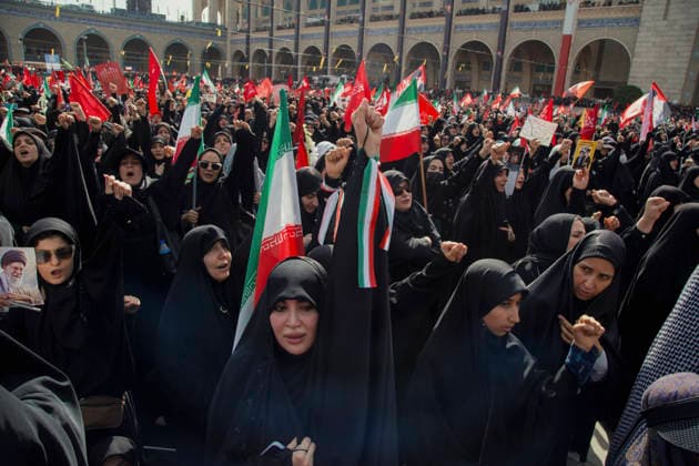 Tehran Iran Khamenei Funeral July 4 Mourners gather in the courtyard of the Imam Khomeini Grand Mosalla during the funeral ceremony for Iran s late Supreme Leader Ayatollah Ali Khamenei in Tehran, Iran, on July 4, 2026. Ayatollah Khamenei and members of his family were killed on February 28 in a U.S.-Israeli airstrike during the first day of a military campaign against the Islamic Republic. The attack brought an end to his 36-year rule, leading to a six-day multi-city state funeral and drawing thousands of mourners to pay their final respects. Tehran Tehran Iran Copyright: xHosseinxBerisx
