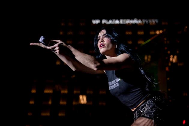 Lali Performs at MADO 2026 Singer Lali performs on the Plaza Espana stage at MADO 2026 Madrid Pride on July 4, 2026, in Madrid, Spain. A singer, actress, and international icon, her performance combines pop, dance, and a captivating stage show to celebrate diversity, freedom, and a connection with the audience. A Pé MADRID, Spain MADRID, Spain Spain  Copyright: xA.xPÃ rezxMecax 7645264