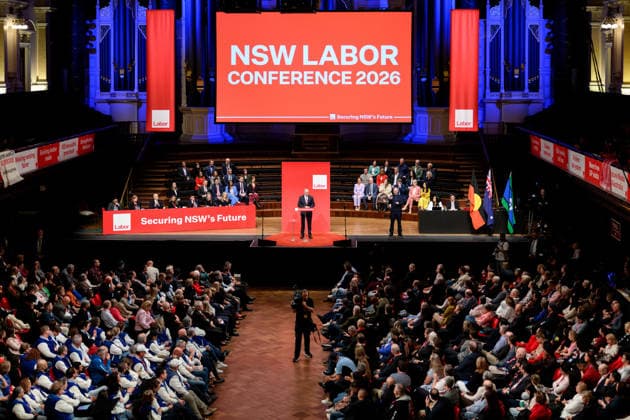 2026 NSW LABOR STATE CONFERENCE, Prime Minister Anthony Albanese talks during the the 2026 NSW Labor state conference in Sydney, Sunday, July 5, 2026. ( NO ARCHIVING SYDNEY NEW SOUTH WALES AUSTRALIA  Copyright: xSTEVENxMARKHAMx 20260705183622528532
