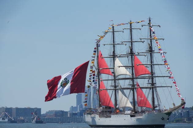 July 4, 2026, New York, Ny, USA: America 250 Tall Ships Parade and Air Show on the Hudson River, NYC.July 4,, 2026. . America 250 Tall Ships Parade on the Hudson River, NYC.July 4,, 2026. New York USA  - ZUMAms4_ 20260704_faf_ms4_009 Copyright: xSoniaxMoskowitzxGordonx