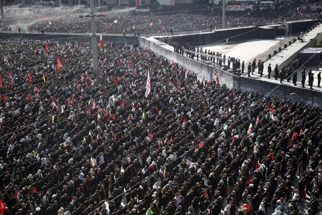 Funeral ceremony held for former Iranian Supreme Leader Ali Khamenei in Tehran TEHRAN, IRAN - JULY 5: Hundreds of thousands of Iranians gather at the Imam Khomeini Mosalla to attend the funeral prayer led by Grand Ayatollah Ja far Sobhani at a designated area inside the mosque complex during the funeral ceremony for former Iranian Supreme Leader Ali Khamenei and his family members, who were killed in U.S.-Israeli attacks, in Tehran, Iran, on July 5, 2026. Fatemeh Bahrami Anadolu Tehran Iran. Editorial use only. Please get in touch for any other usage.  Copyright: x2026xAnadoluxFatemehxBahramix