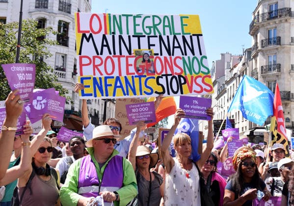Demonstration Against The Sexual Violence - Paris Demonstration against the sexual violence and for a law integral and memory of Lyhanna in Paris, France on July 4, 2026. Photo by Alain Apaydin ABACAPRESS.COM Paris France  Copyright: xApaydinxAlain ABACAx