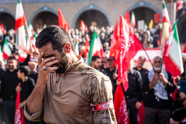 Funeral ceremony held for former Iranian Supreme Leader Ali Khamenei in Tehran TEHRAN, IRAN - JULY 5: Hundreds of thousands of Iranians gather at the Imam Khomeini Mosalla to attend the funeral prayer at Imam Khomeini Mosalla Mosque during the funeral ceremony for former Iranian Supreme Leader Ali Khamenei and his family members, who were killed in U.S.-Israeli attacks, in Tehran, Iran, on July 5, 2026. Stringer Anadolu Tehran Iran. Editorial use only. Please get in touch for any other usage.  Copyright: x2026xAnadoluxStringerx