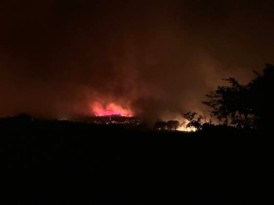 Huge fire broke out on Trevillach - Pyrenees-Orientales Huge fire broke out on the territory of the commune of Trévillach, on the outskirts of Montalba-le-Château, (Pyrénées-Orientales) about 35 kilometres from Perpignan on July 4, 2026. Photo by Geyres-Castoldi ABACAPRESS.COM Montalba-le-Château France  Copyright: xCastoldixIsabelle ABACAx
