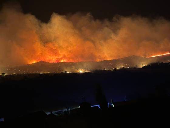 Huge fire broke out on Trevillach - Pyrenees-Orientales Huge fire broke out on the territory of the commune of Trévillach, on the outskirts of Montalba-le-Château, (Pyrénées-Orientales) about 35 kilometres from Perpignan on July 4, 2026. Photo by Geyres-Castoldi ABACAPRESS.COM Montalba-le-Château France  Copyright: xCastoldixIsabelle ABACAx