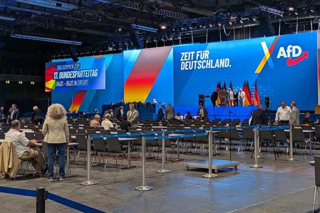 Erfurt, Thüringen, Deutschland, 05.07.2026: Messe: AfD-Bundesparteitag: Blick ins Plenum *** Erfurt, Thuringia, Germany, July 5, 2026: AfD National Party Convention—A View of the Plenary Session Copyright: xdtsxNachrichtenagenturx dts_126472