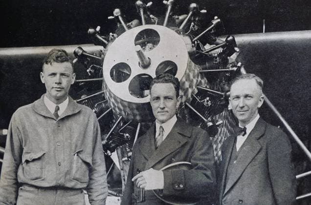 RECORD DATE NOT STATED Three famous ?firsts? in the annals of aviation: Charles Lindbergh, Richard Byrd and Clarence Chamberlin Three famous ?firsts? in the annals of aviation: Charles Lindbergh, first to fly from New York to Paris; Richard Byrd, first to fly to the North Pole; Clarence Chamberlin, first to fly from New York to Germany. 1931 Editorial use only. All other uses to be cleared with the copyright owner (World History Archive), in advance., WHA_189_0926.jpg, Charles Lindbergh; Richard Byrd; Clarence Chamberlin; aviation history; aviation pioneers; first transatlantic flight; first flight to North Pole; first flight to Germany; aviation milestones; aviation achievements; aviation records; historical aviation figures; Lindbergh sol Copyright: xWorldxHistoryxArchivex