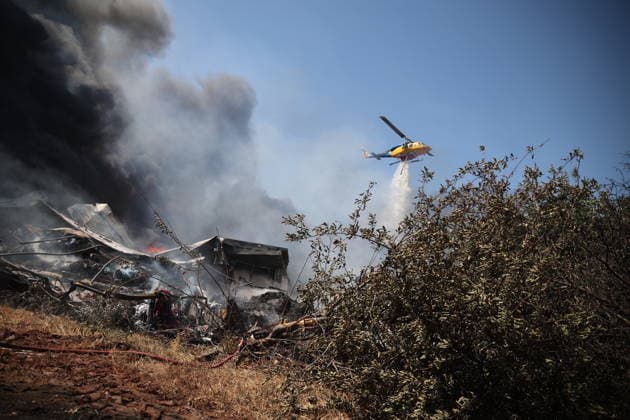 Wildfire continues near Thessaloniki as firefighters battle blaze THESSALONIKI, GREECE - JULY 5: Firefighters battle a wildfire that erupted the previous day in Oreokastro, on the outskirts of Thessaloniki, Greece on July 5, 2026. Svarnias Vasilis Anadolu Thessaloniki Greece. Editorial use only. Please get in touch for any other usage.  Copyright: x2026xAnadoluxSvarniasxVasilisx