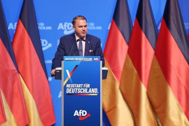 Erfurt, Thüringen, Deutschland, 05.07.2026: Messe: AfD-Bundesparteitag: Julian Flak *** Erfurt, Thuringia, Germany, July 5, 2026, AfD National Party Convention, Julian Flak Copyright: xdtsxNachrichtenagenturx dts_126543