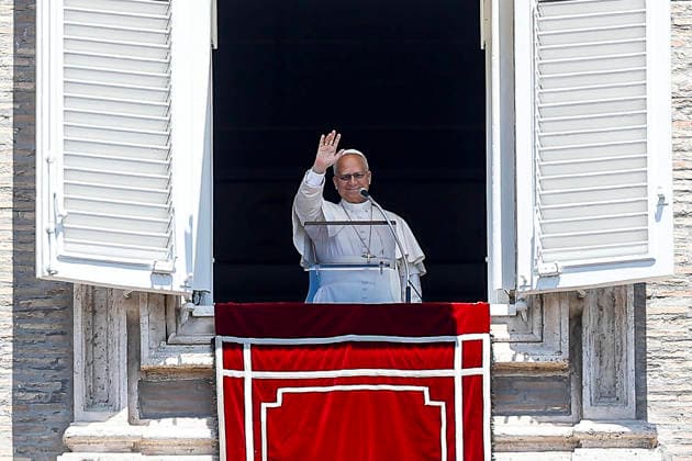 July 5, 2026, Vatican City, ITALIA ROMA: Pope Leo XIV during the Angelus prayer, traditional Sunday s prayer, from the window of his office overlooking Saint Peter s Square, Vatican City, 05 July 2026. ANSA ANGELO CARCONI. Vatican City ITALIA ROMA  - ZUMAa110 20260705_zaf_a110_012 Copyright: xAngeloxCarconix