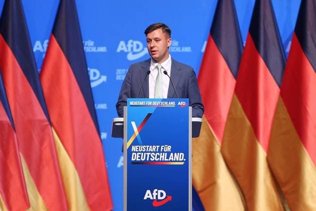 Erfurt, Thüringen, Deutschland, 05.07.2026: Messe: AfD-Bundesparteitag: Jean-Pascal Hohm *** Erfurt, Thuringia, Germany, July 5, 2026, AfD National Party Convention, Jean Pascal Hohm Copyright: xdtsxNachrichtenagenturx dts_126597