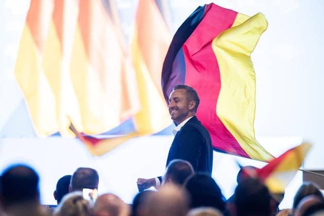 AFD - BUNDESPARTEITAG 2026 IN DER MESSE ERFURT ** NUR FÜR REDAKTIONELLE ZWECKE ** EDITORIAL USE ONLY **<p>04 07 2026-Erfurt: Bundesparteitag der AfD (Alternative für Deutschland) im Foto: Ulrich Siegmund, Spitzenkandidat der AfD Sachsen-Anhalt ( Deutschland Thueringen Erfurt Copyright: SaschaxFromm *** AFD NATIONAL PARTY CONVENTION 2026 AT THE ERFURT EXHIBITION CENTER ** FOR EDITORIAL PURPOSES ONLY ** EDITORIAL USE ONLY ** July 4, 2026 Erfurt Federal Party Convention of the AfD (Alternative for Germany) in a photo by Ulrich Siegmund, lead candidate of the AfD in Saxony-Anhalt, Germany, Thuringia, Erfurt. Copyright SaschaxFromm Copyright: SaschaxFromm doc86l283ok64jfx6ce9y2 ,EDITORIAL USE ONLY