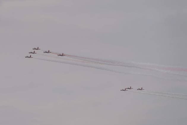 Turkish Stars perform rehearsal flight ahead 2026 NATO Summit in Ankara ANKARA, TURKIYE - JULY 5: Turkish Air Force s aerobatics team, the Turkish Stars, conduct their final rehearsal flight ahead of the NATO Summit of Heads of State and Government in Ankara, Turkiye on July 5, 2026. Osmancan Gurdogan Anadolu Ankara Turkey. Editorial use only. Please get in touch for any other usage.  Copyright: x2026xAnadoluxOsmancanxGurdoganx
