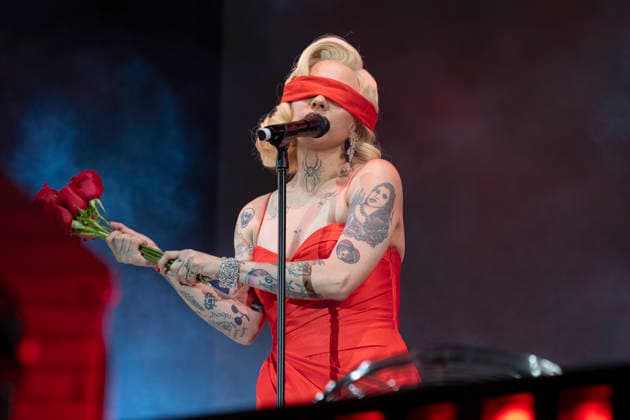 July 5, 2026, Madrid, Spain: Singer Mon Laferte performs during the MADO 2026 Festival at the Plaza de Espana in Madrid. Madrid Spain  - ZUMAs197 20260705_aaa_s197_049 Copyright: xAtilanoxGarciax