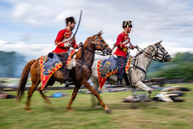 Re-enactment of Battle of Sadowa 1866 took place at Chlum battlefield as the close of three-day event marking the 160th anniversary of the Battle of Koniggratz (or Sadowa) in 1866, in Hradec Kralove, Czech Republic, on July 5, 2026. (CTKxPhoto DavidxTanecek) CTKPhotoP2026070503975  CTKPhotoP2026070503975