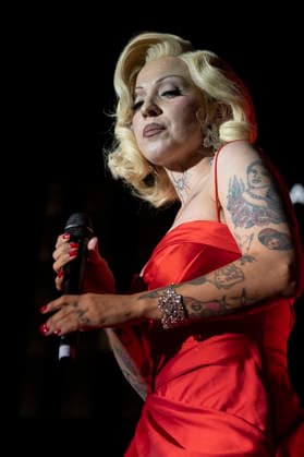 July 5, 2026, Madrid, Spain: Singer Mon Laferte performs during the MADO 2026 Festival at the Plaza de Espana in Madrid. Madrid Spain  - ZUMAs197 20260705_aaa_s197_076 Copyright: xAtilanoxGarciax
