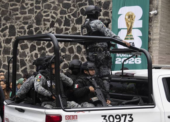 FIFA World Cup 2026 England Team Hotel Security FIFA World Cup 2026. England v Mexico in Mexico City. A High Security presecence to escort the England team to and from their last training session and the team hotel and keep them safe from assembled Mexico fans prior to the match with Mexico. 5th July 2026.  Copyright: xDarrenxFletcherx NINTCHDBPICT001093197201